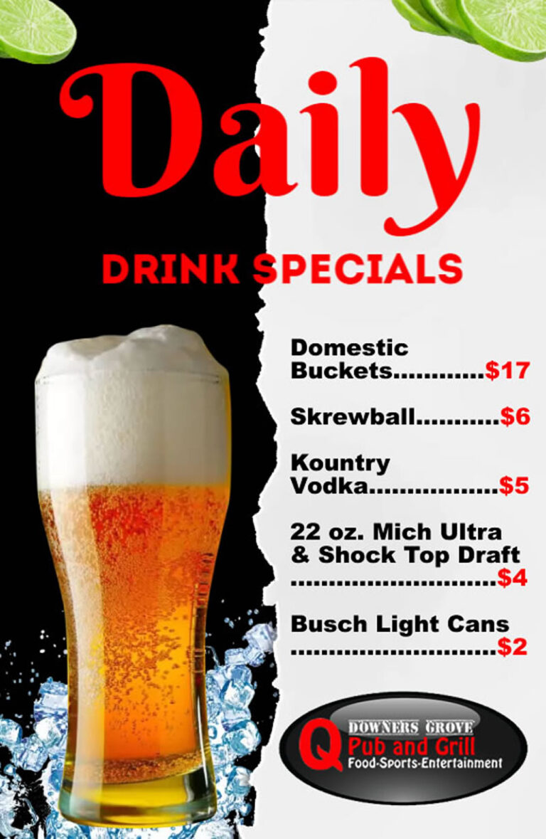 Specials Q Pub and Grill Downers Grove